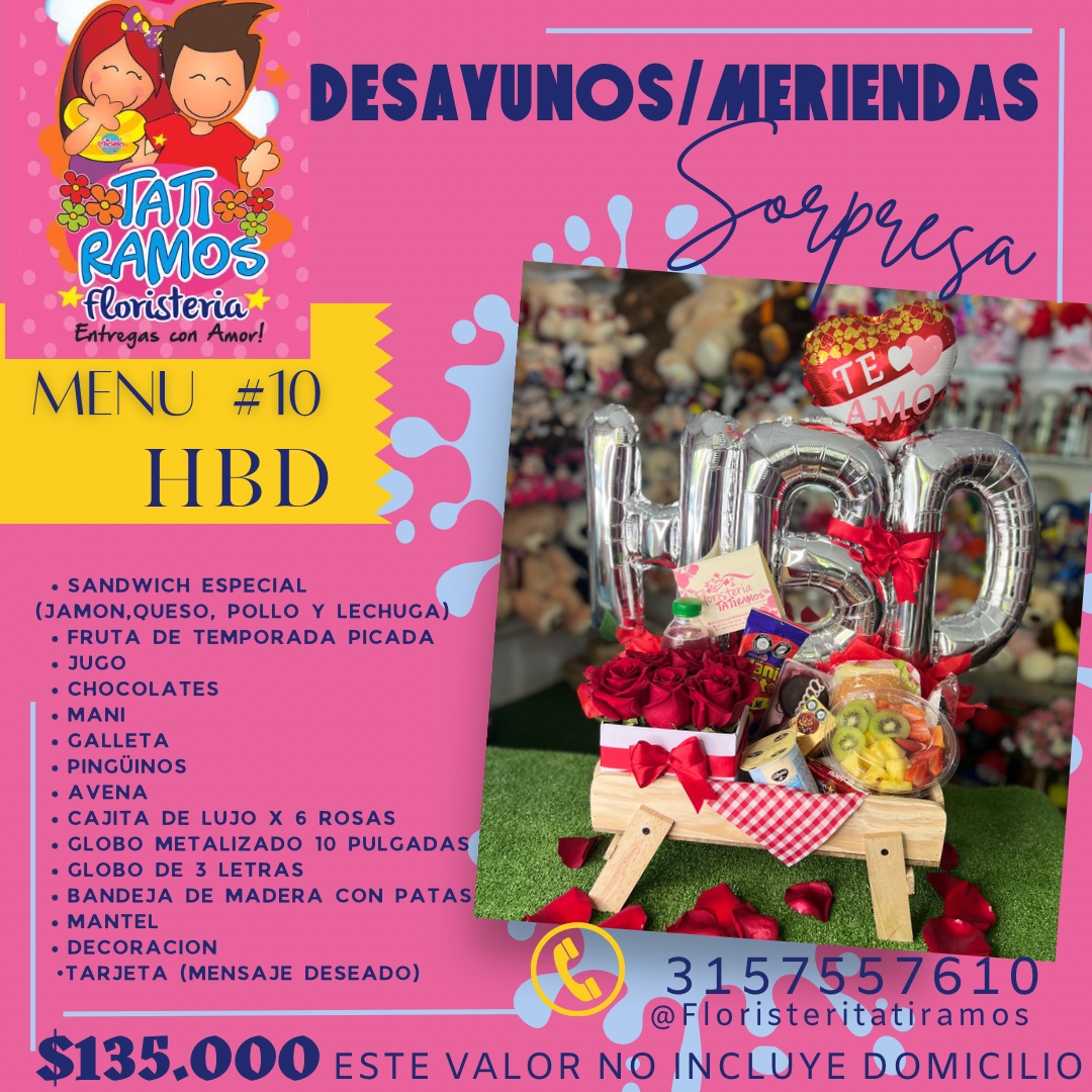 Desayunos Sorpresa Con Flores A Domicilio En Cartagena Regalos