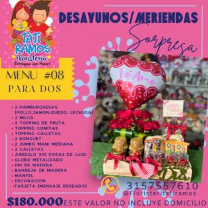 Desayunos Sorpresa Con Flores A Domicilio En Cartagena Regalos Para Mujeres  Para Enamorar Pedido Con Un