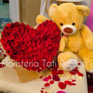 Arreglo Floral con Peluche #00132