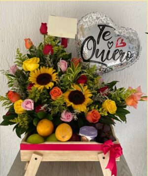 .Arreglo Frutal Rosas  #0156