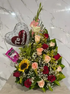 *.Arreglo Rosas Colores  #0159