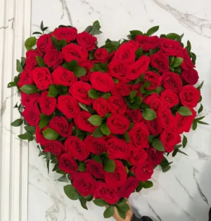 *.corazon rosas rojas  #0164