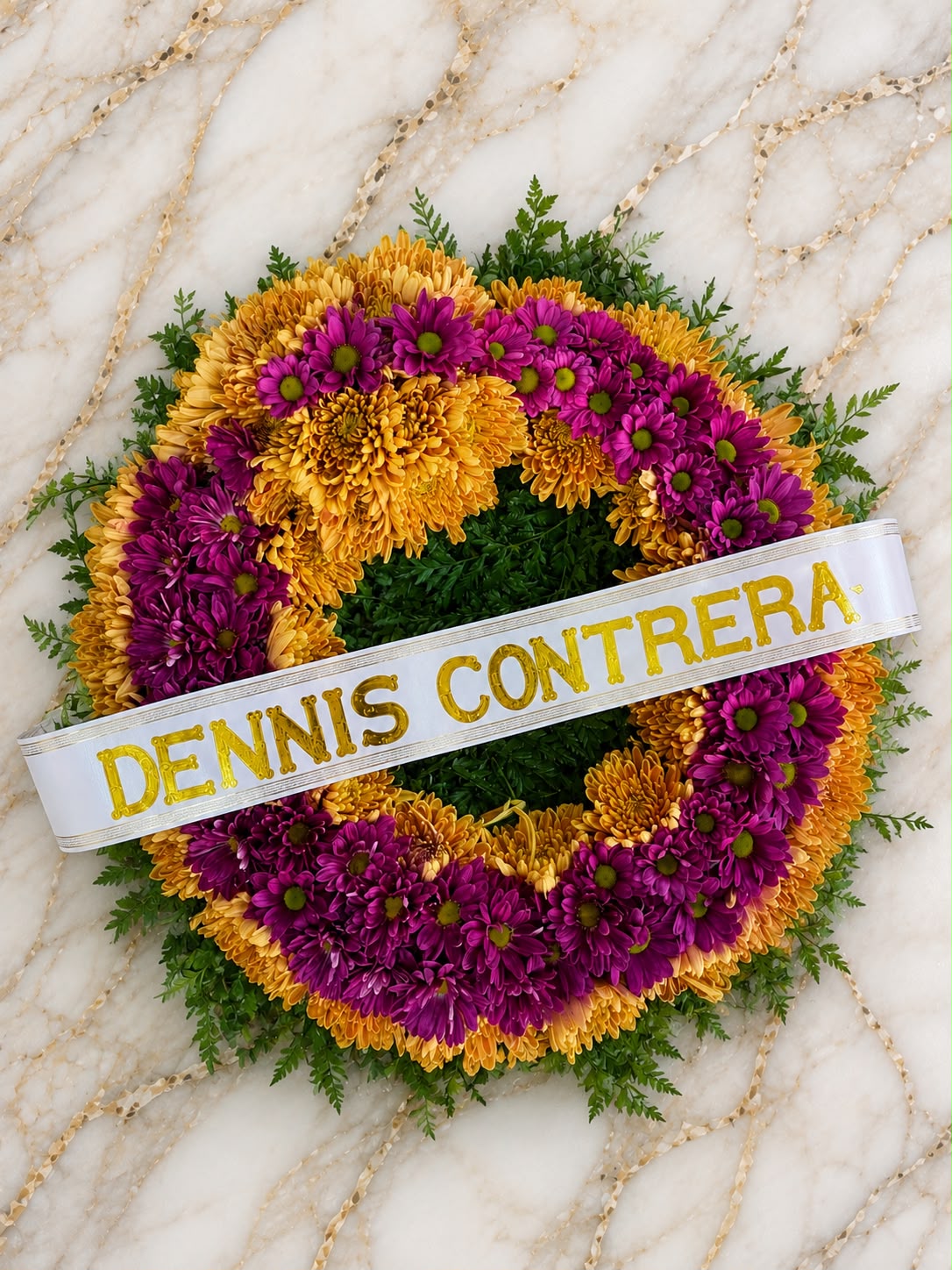 .Corona Fúnebre colores  #0436